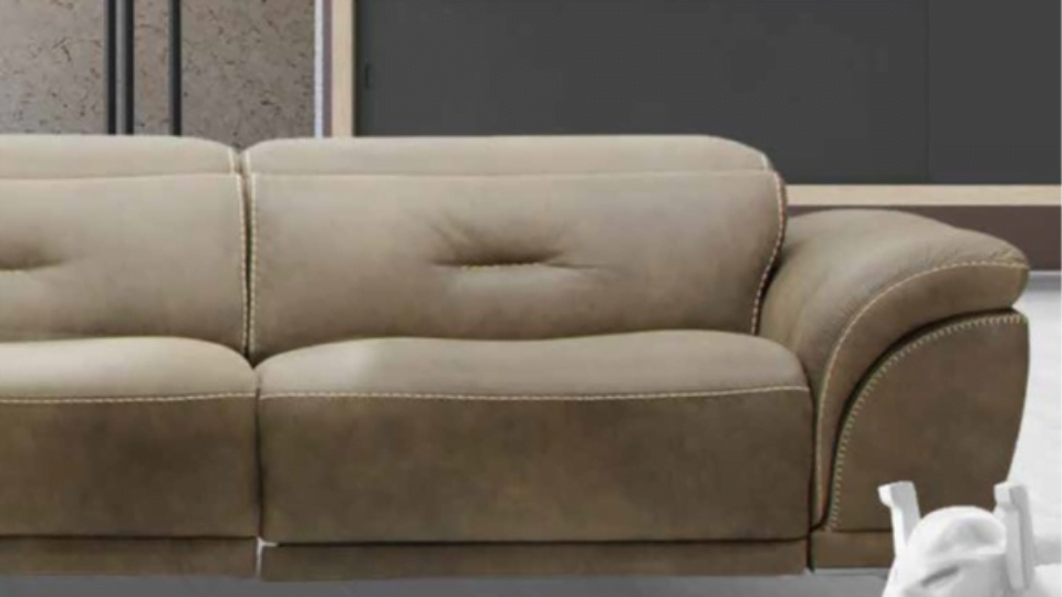 Saul Sofa Sectional Recliner Right, Elba Leather Sofa In Brown By Natuzzi